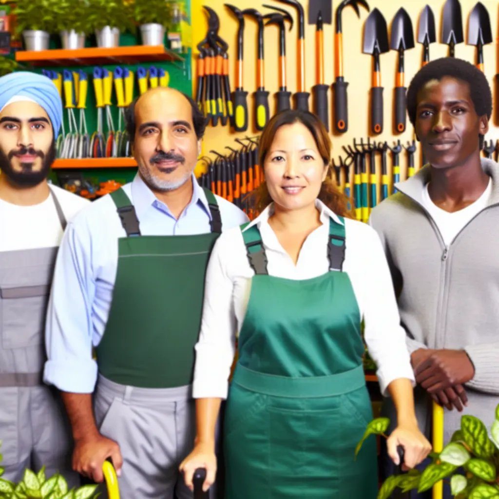 Zespół GardenToolPL w sklepie z narzędziami ogrodniczymi