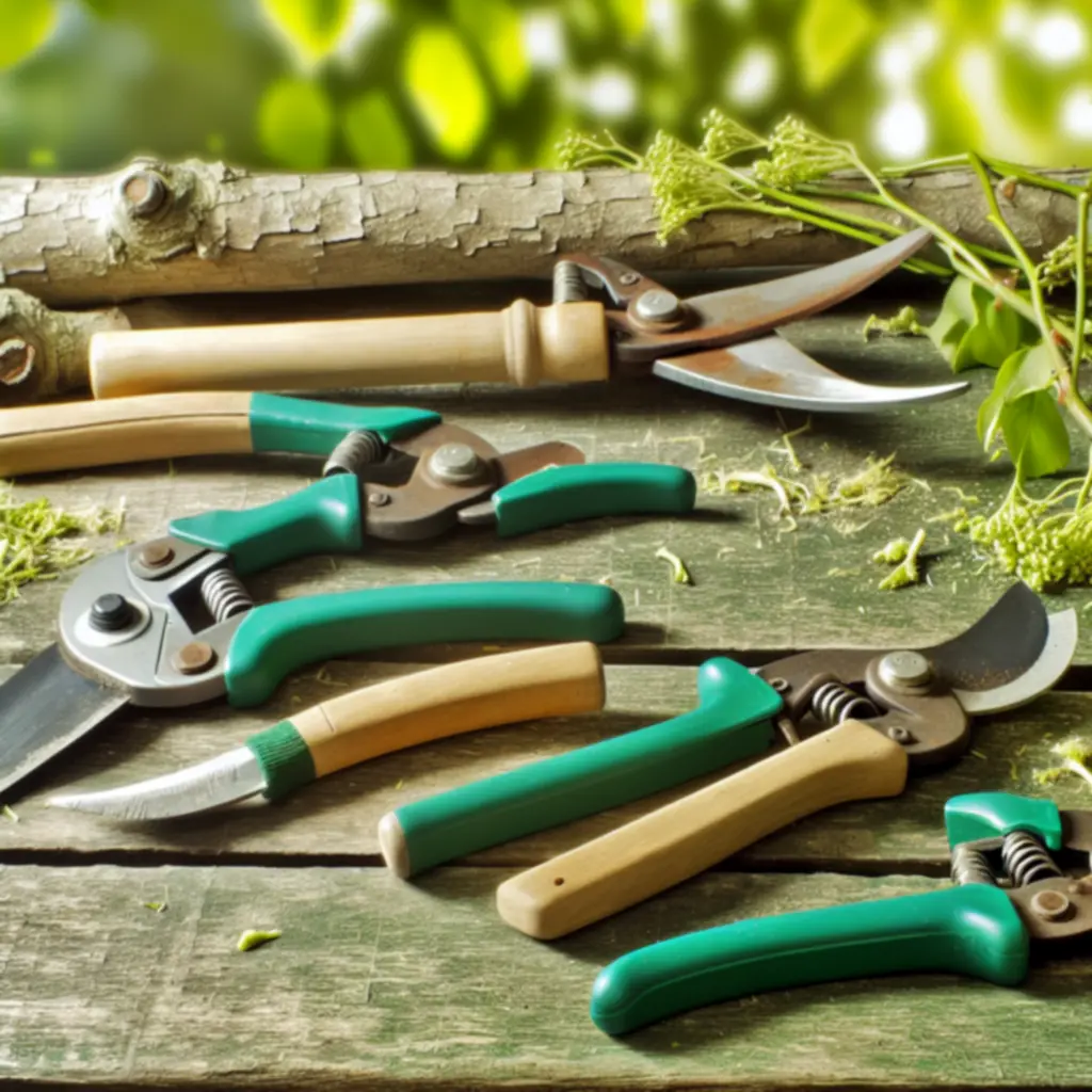 Zestaw sekatorów i nożyc ogrodniczych do przycinania krzewów