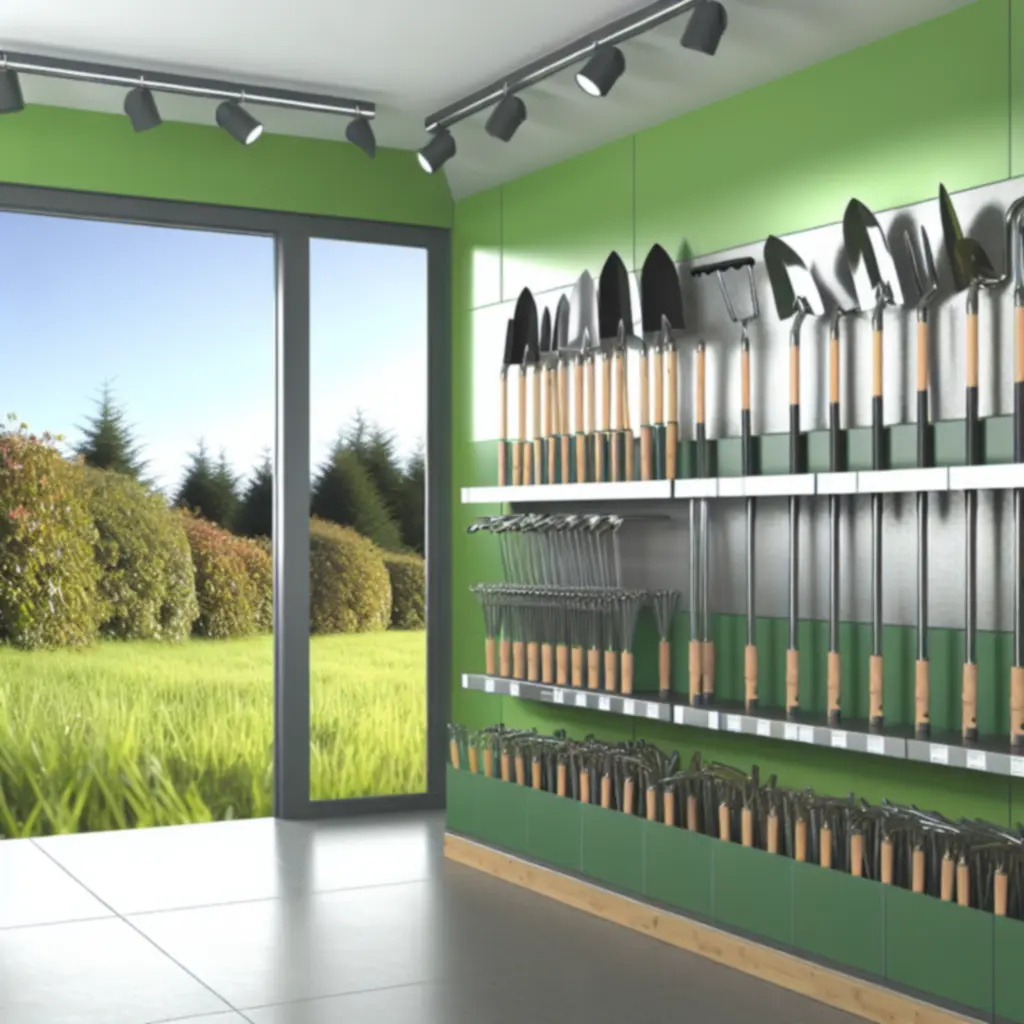 Narzędzia ogrodnicze ułożone na zewnątrz w ogrodzie