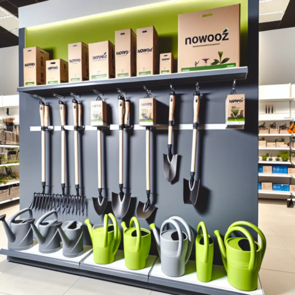 Półka sklepu ogrodniczego z nowościami produktowymi